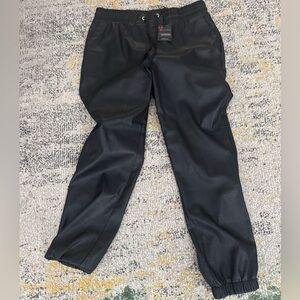 nPhilanthropy black vegan leather joggers. New with tags, never worn.